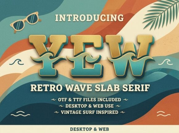 Yew Decorative Font By LINEART3