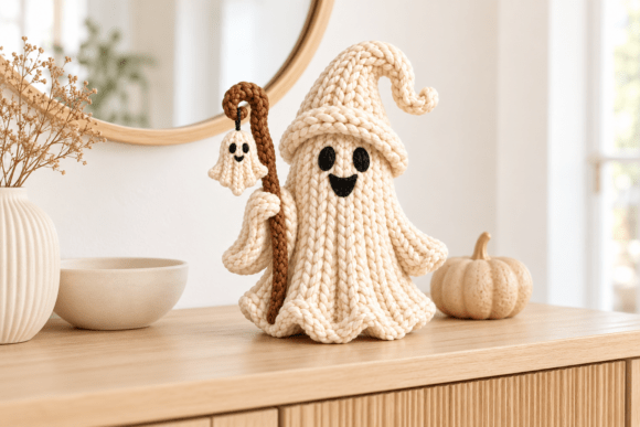 Knitted Ghost STL for 3D Printing | Cute Halloween Decor File - Image 1
