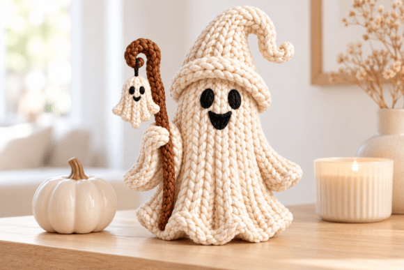 Knitted Ghost STL for 3D Printing | Cute Halloween Decor File - Image 2
