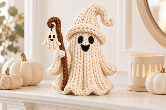 Knitted Ghost STL for 3D Printing | Cute Halloween Decor File - Image 3