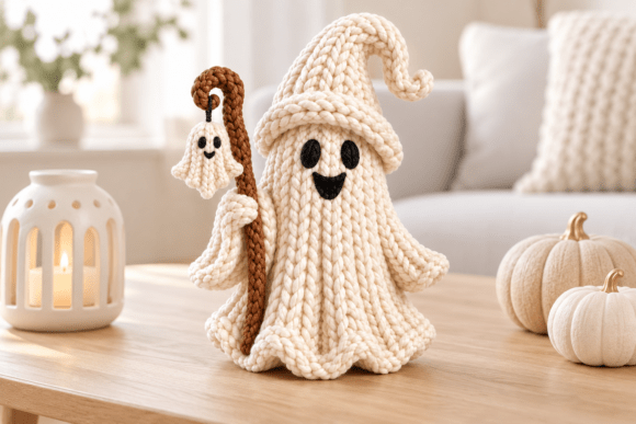 Knitted Ghost STL for 3D Printing | Cute Halloween Decor File - Image 4