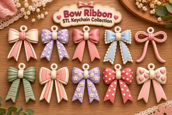 Christmas Character Keychain STL Bundle – 16 Festive 3D Print Files - Image 7