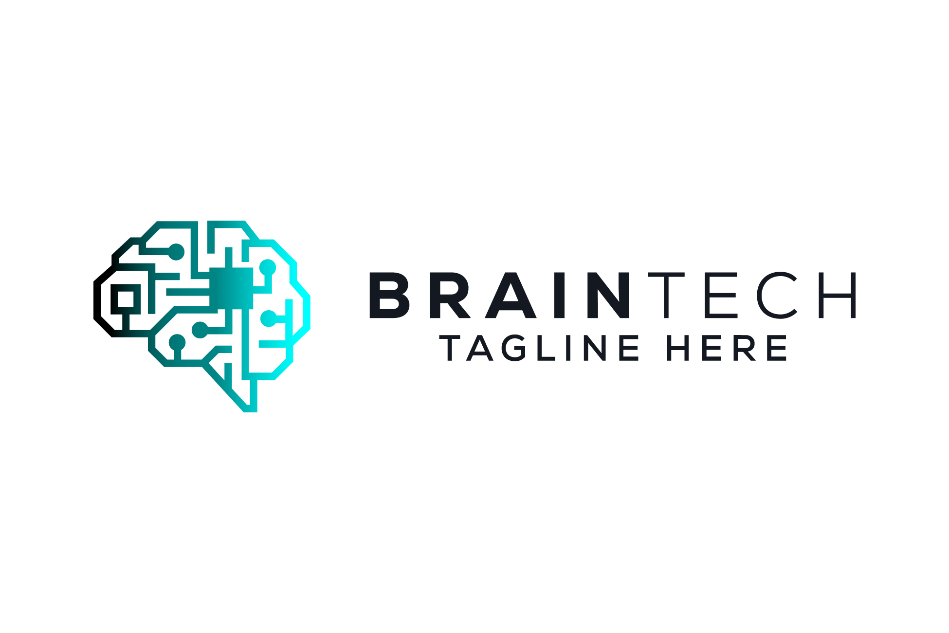 Brain Technology Circuit Board Logo