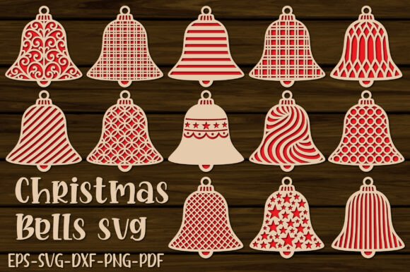 Christmas Bells Svg Bundle Cut Files Laser Cutting