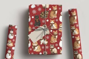 Product Design Digital Graphics Christmas Cats Pattern Digital Paper PNG Graphic by Lazy Sun · Creative ...