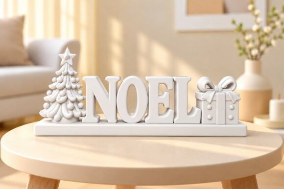 Christmas Noel Decor STL 3D Print – Holiday Table & Mantel Model - Image 3