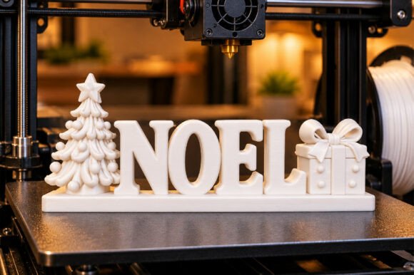 Christmas Noel Decor STL 3D Print – Holiday Table & Mantel Model - Image 4