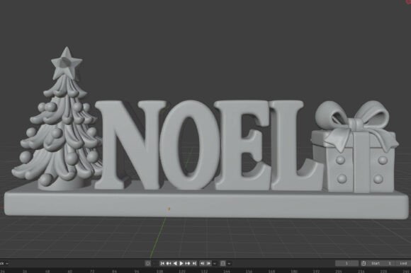 Christmas Noel Decor STL 3D Print – Holiday Table & Mantel Model - Image 5