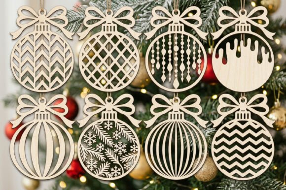 Christmas Ornaments Svg Laser Cut Files laser cut file