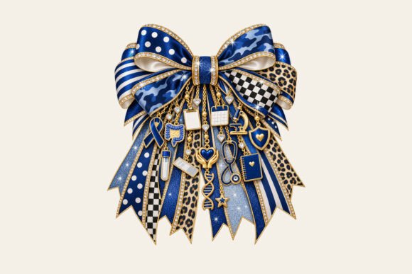 Colorectal Awareness Bow PNG