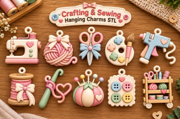 Christmas Character Keychain STL Bundle – 16 Festive 3D Print Files - Image 8