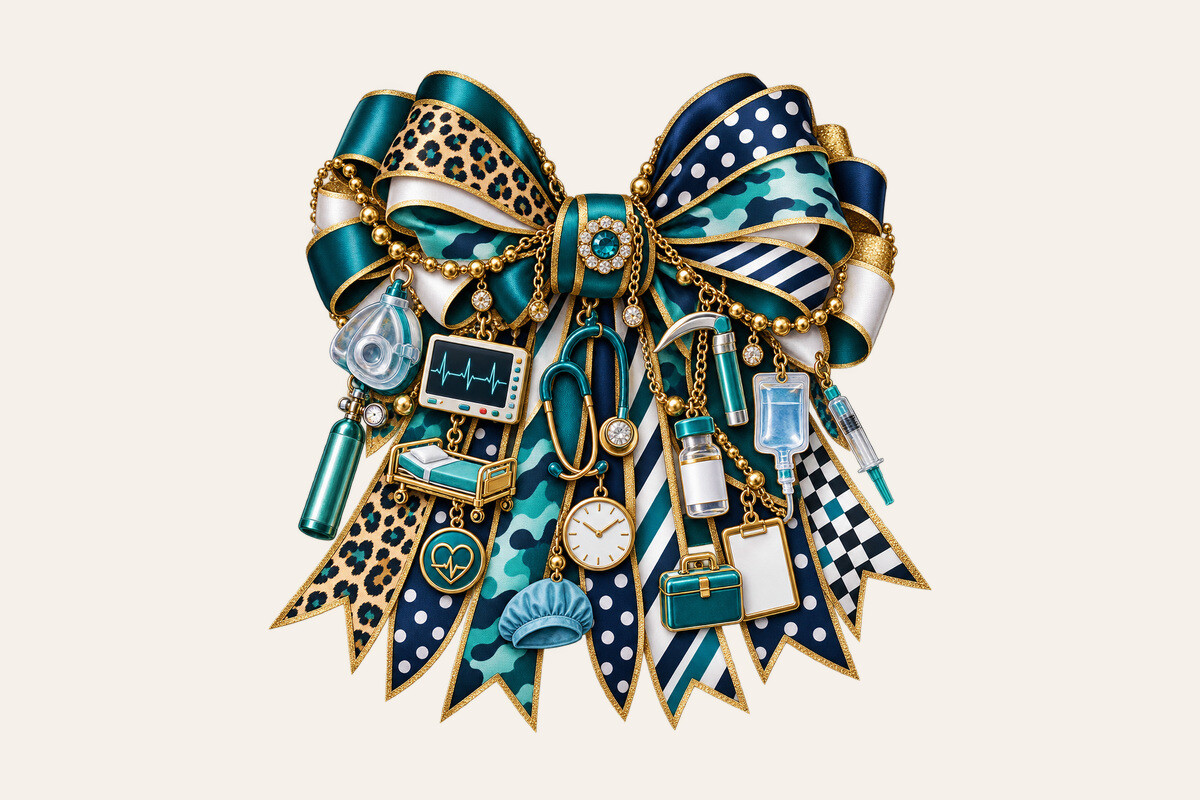 Crna Nurse Bow Charm PNG