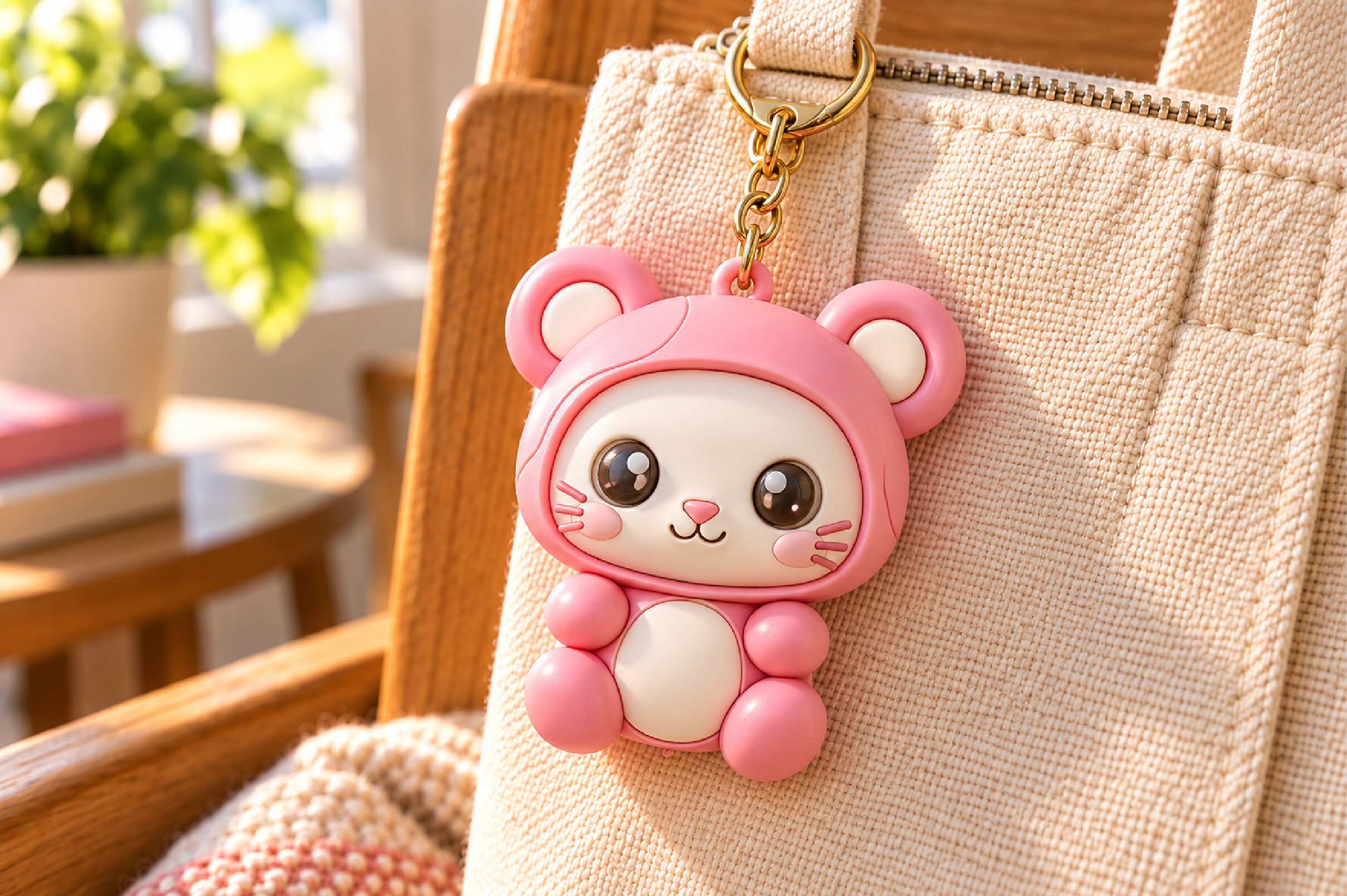 Cute Cat Bear Keychain 3D STL – Kawaii Chibi Animal Print File - Image 5