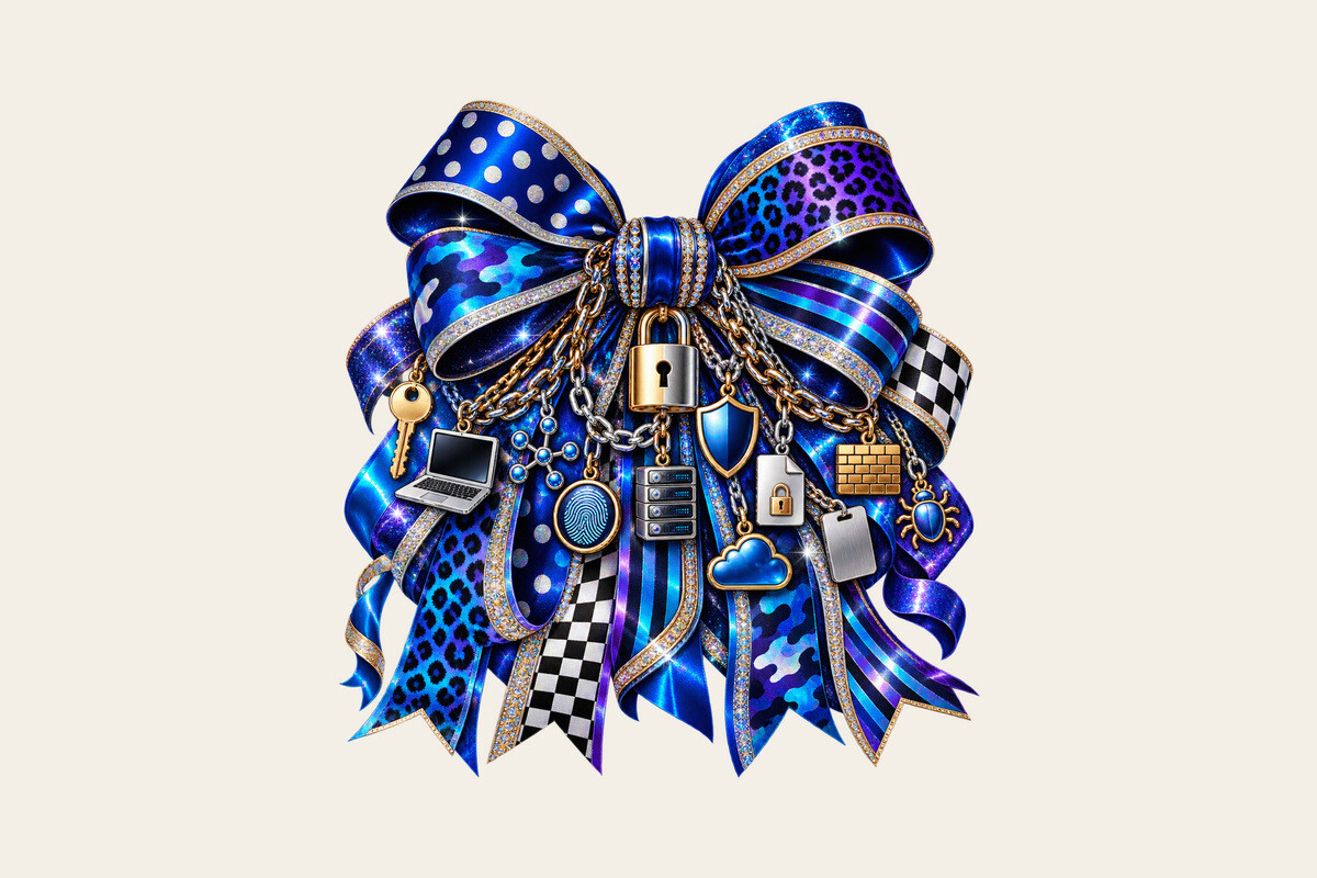 Cybersecurity & Data Bow Charm PNG