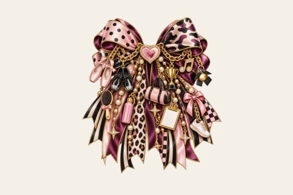 Dance Mom Bow Charm PNG