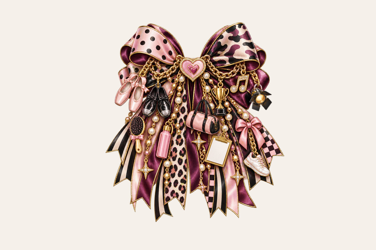 Dance Mom Bow Charm PNG