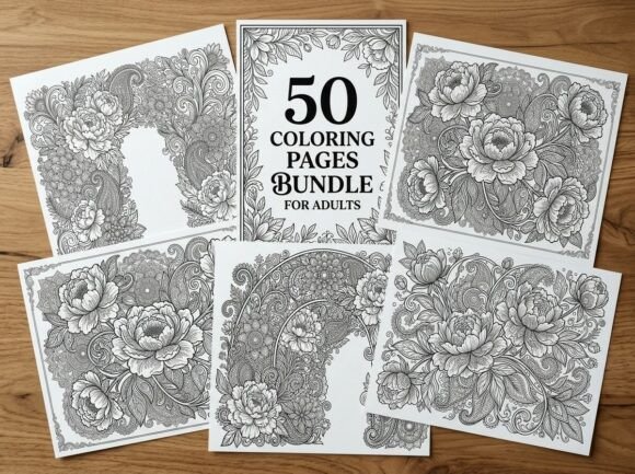 Decorative Peony Arch Garden Coloring