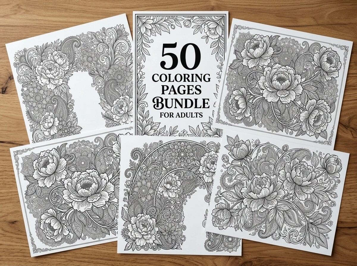 Decorative Peony Arch Garden Coloring