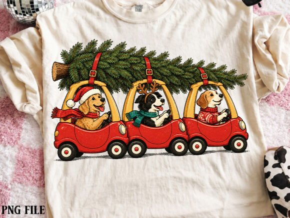 Funny Christmas Dogs PNG