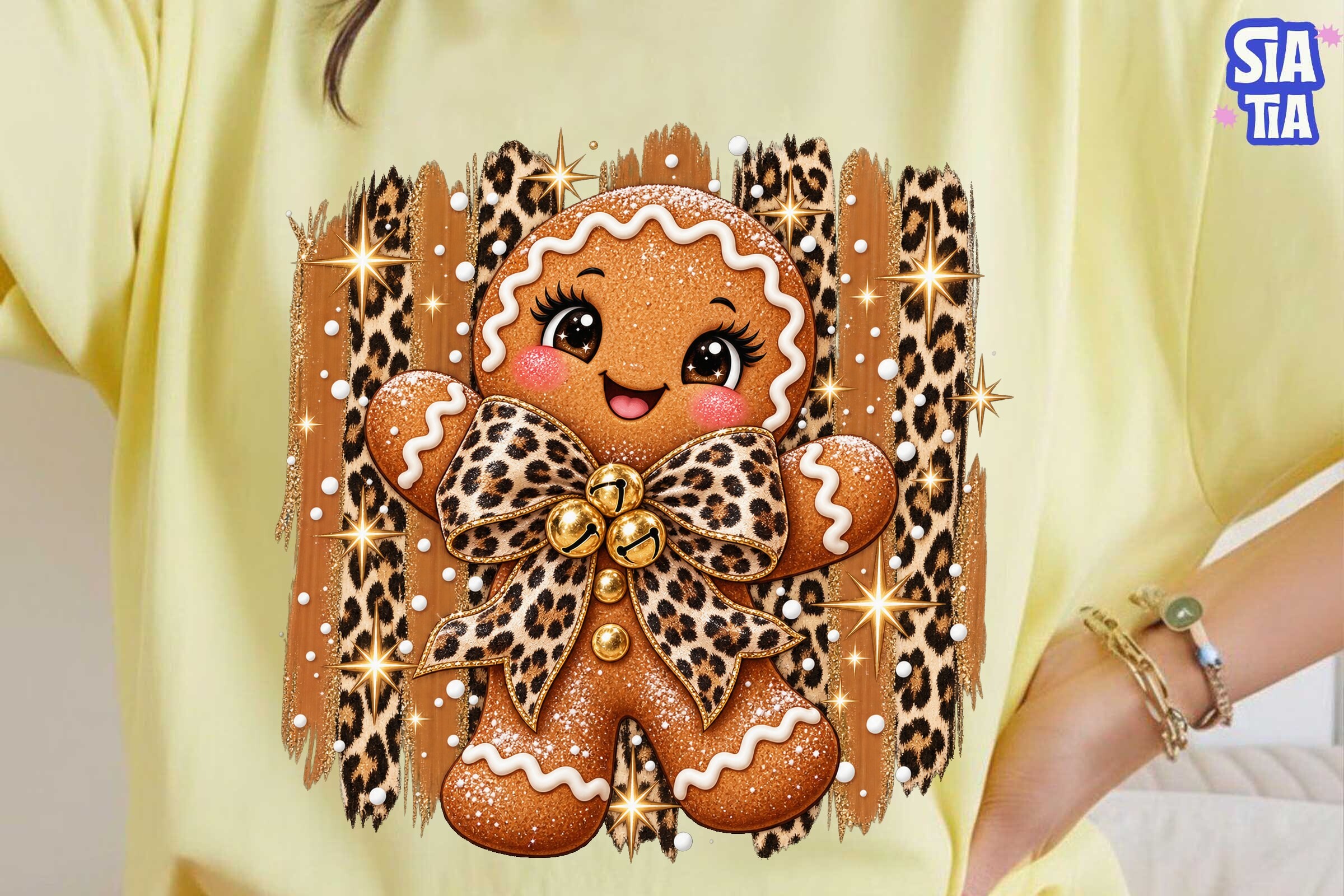 Gingerbread Girl Leopard PNG Sublimation Graphic by siatia · Creative ...