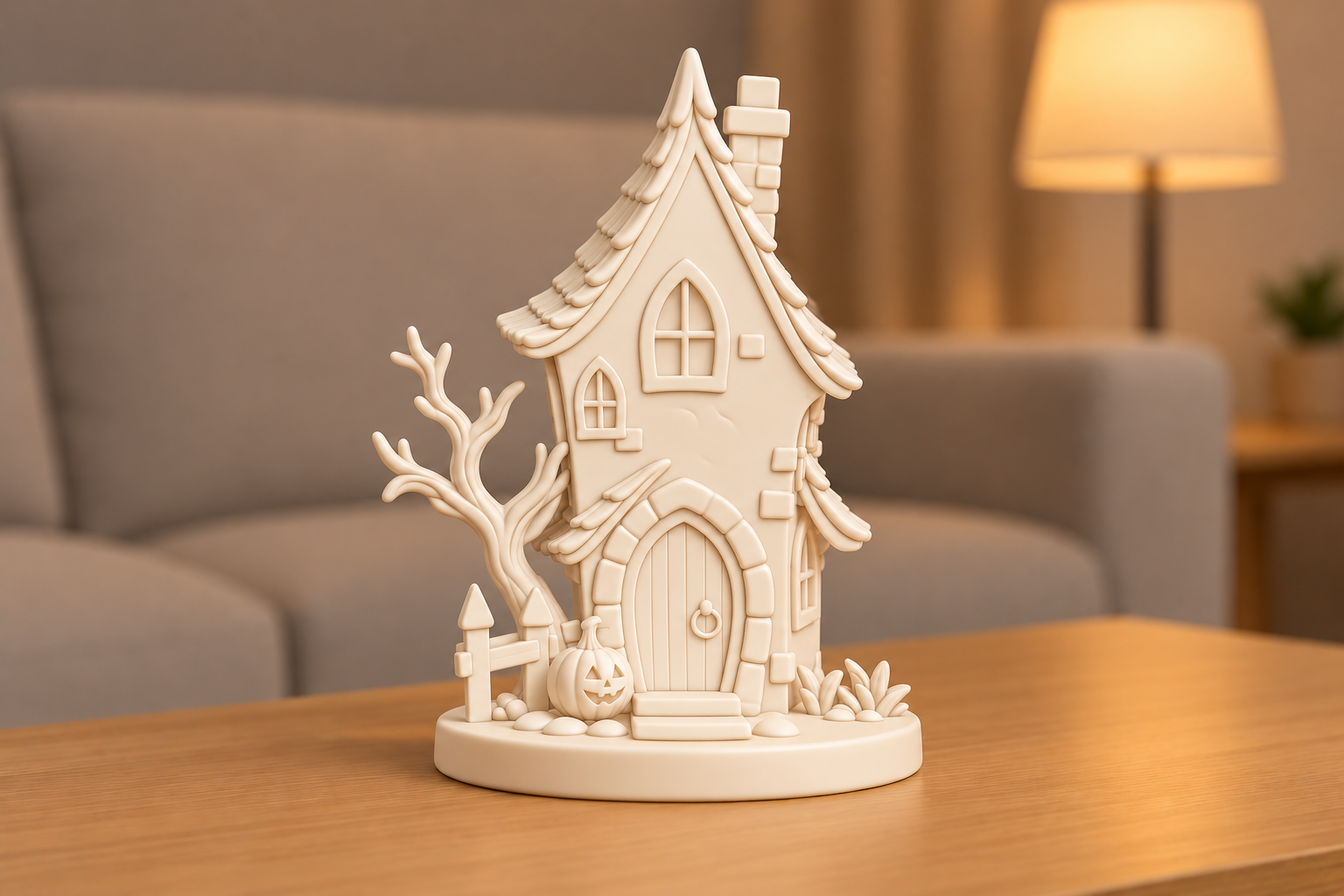 Halloween Haunted House 3D Print STL – Spooky Cottage Model for 3D Printing - Image 4