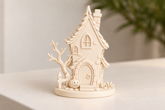 Halloween Haunted House 3D Print STL – Spooky Cottage Model for 3D Printing - Image 2
