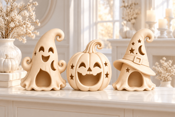 Halloween Lantern Tealight Holder STL Set – 3 Spooky 3D Print Designs - Image 3