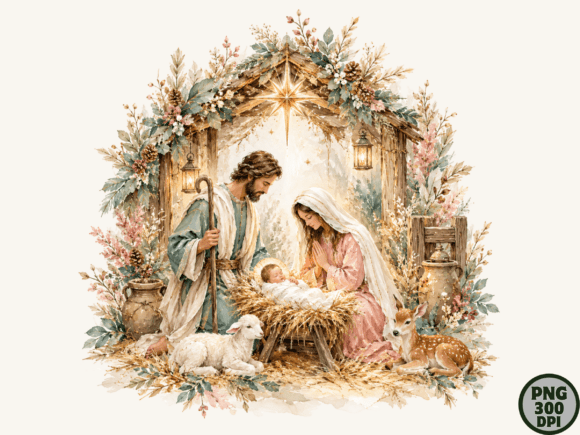 Nativity Holy Family Christmas PNG