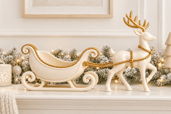 Santa Sleigh Reindeer STL – 3D Print Christmas Decor File - Image 3