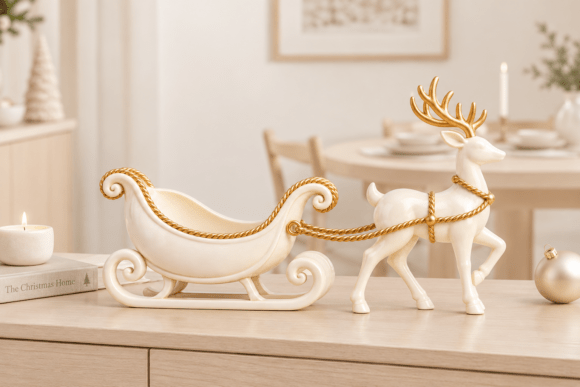 Santa Sleigh Reindeer STL – 3D Print Christmas Decor File - Image 4