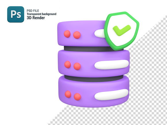 Secure Data Isolated 3d Render Icon