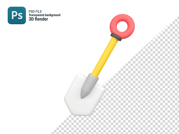 Shovel Isolated 3d Render Icon