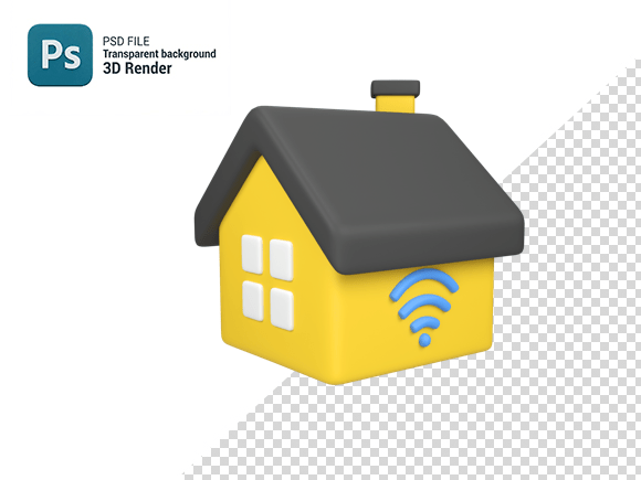 Smart Home Isolated 3d Render Icon