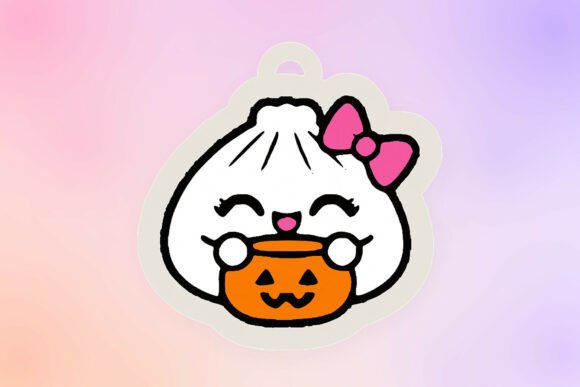 Trick or Treat Dumpling Clicker 3D Print - Halloween Fidget 3MF File - Image 2