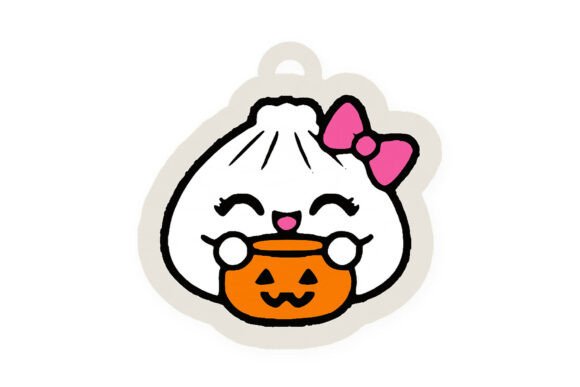 Trick or Treat Dumpling Clicker 3D Print - Halloween Fidget 3MF File - Image 3