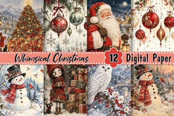 Whimsical Christmas Background