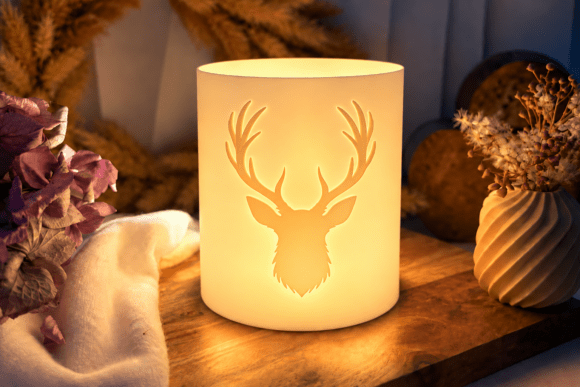 Deer Tealight Holder STL - 3D Printable Woodland Lantern - Image 1
