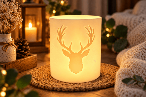 Deer Tealight Holder STL - 3D Printable Woodland Lantern - Image 2