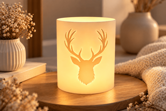Deer Tealight Holder STL - 3D Printable Woodland Lantern - Image 3