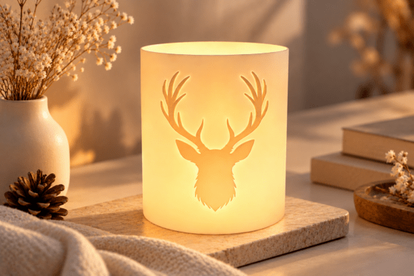 Deer Tealight Holder STL - 3D Printable Woodland Lantern - Image 4