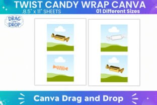 Candy Wrap Canva Template Graphic by Creative [Shop] · Creative Fabrica