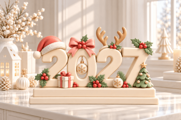 Happy New Year Snowman Couple STL – Christmas 3D Print File for Holiday Decor - Image 14