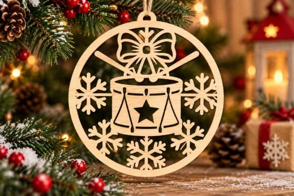 Christmas Bell Ornament Laser Cut SVG Laser Cutting By Dream Print