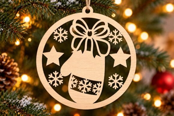 Christmas Gift Stocking Laser Cut SVG Cięcie Laserowe Przez Dream Print
