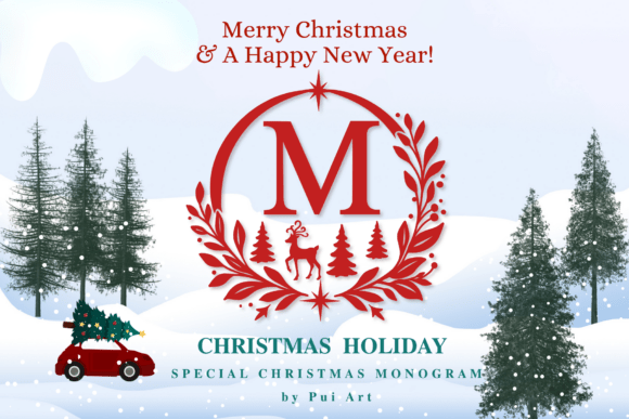 Christmas Holiday Decorative Font By Pui Art