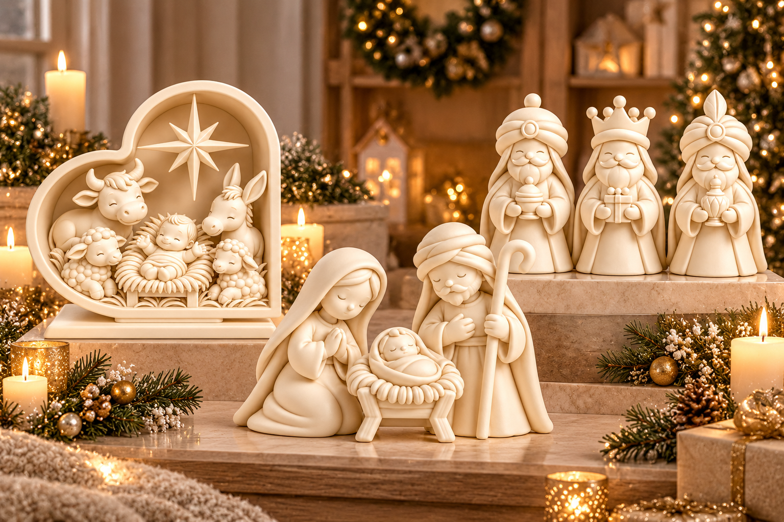 Christmas Nativity Scene & Wise Men STL Set – 3D Printable Holiday Figures - Image 7