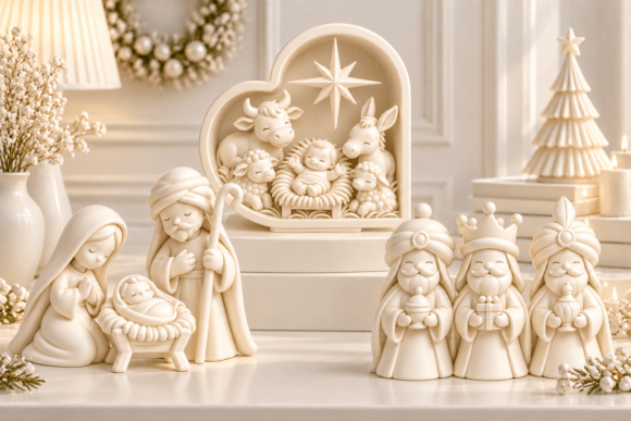 Christmas Nativity Scene & Wise Men STL Set – 3D Printable Holiday Figures - Image 2