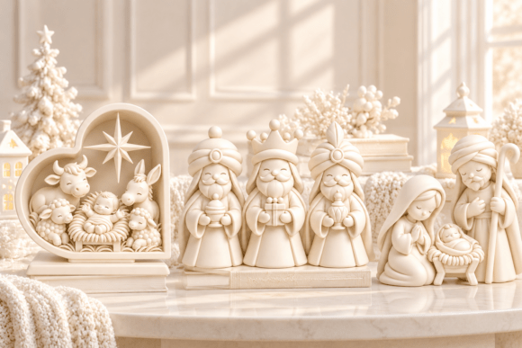 Christmas Nativity Scene & Wise Men STL Set – 3D Printable Holiday Figures - Image 3
