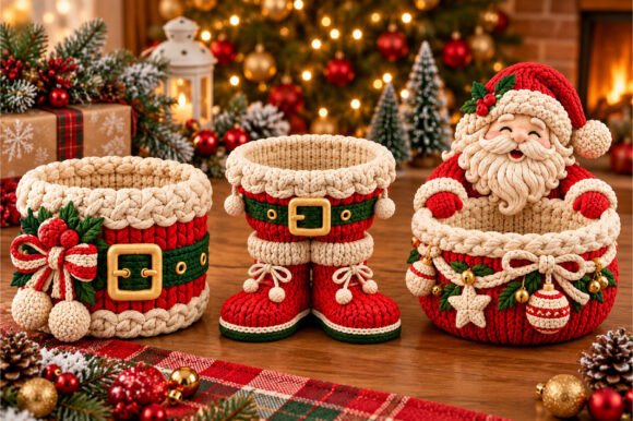 Christmas Santa Claus Organizer & Decor Set STL – Festive 3D Print Model - Image 1