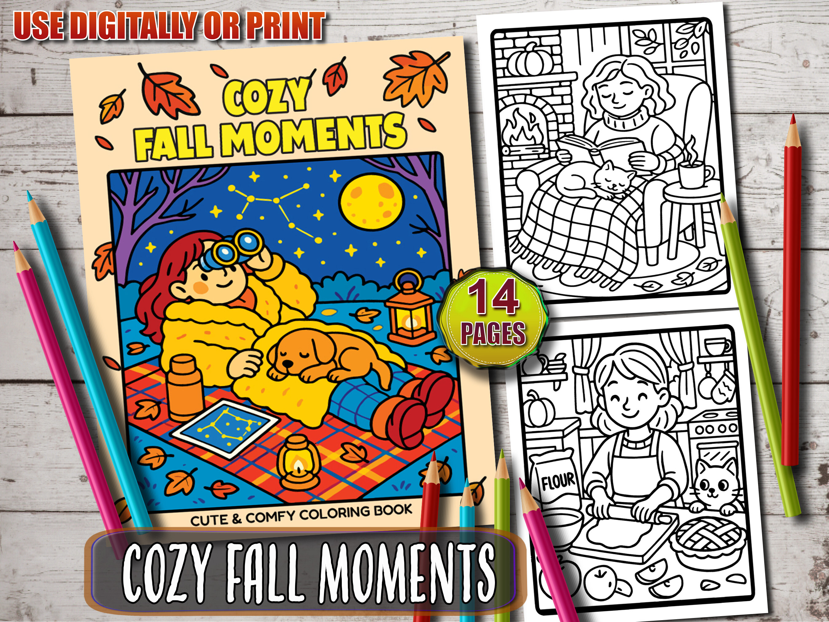 Cozy Fall Coloring Book Graphic by ADCPArt · Creative Fabrica